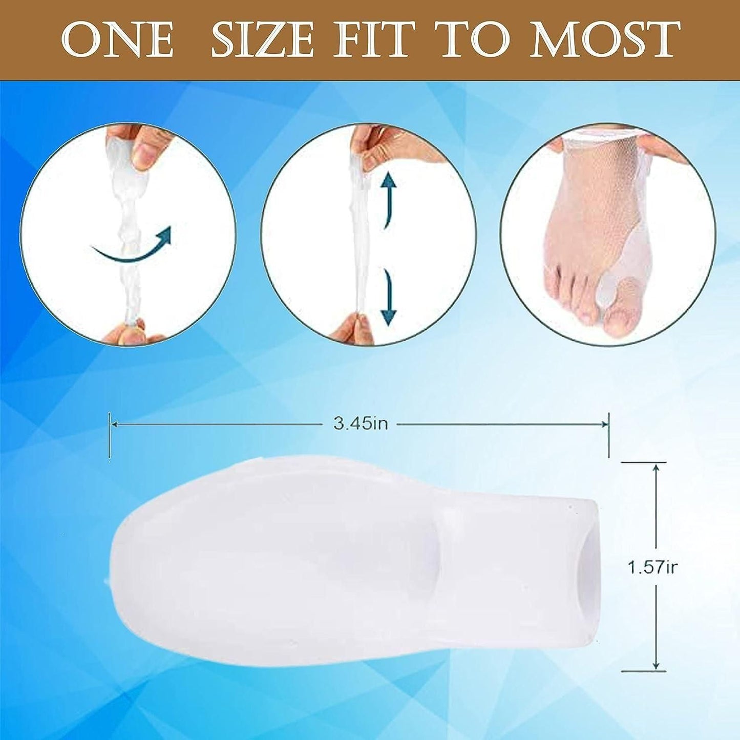 Silicone Toe Separator For Adults Bunion Corrector Splint Kit For Toe