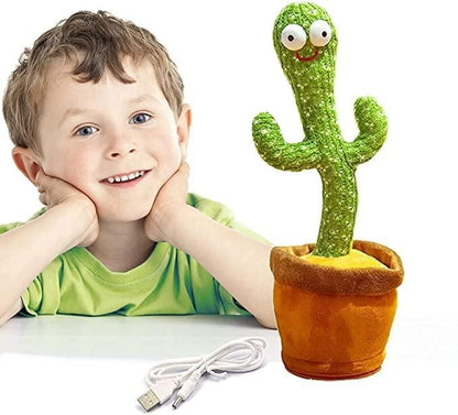 Dancing Cactus Toy|Led Lights & Talking Musical Dancing Plush Cactus Toy|Early Educational Toy For Kids Babies Children|Wriggle&Singing Repeating What You Say Cactus Toys 120 Songs