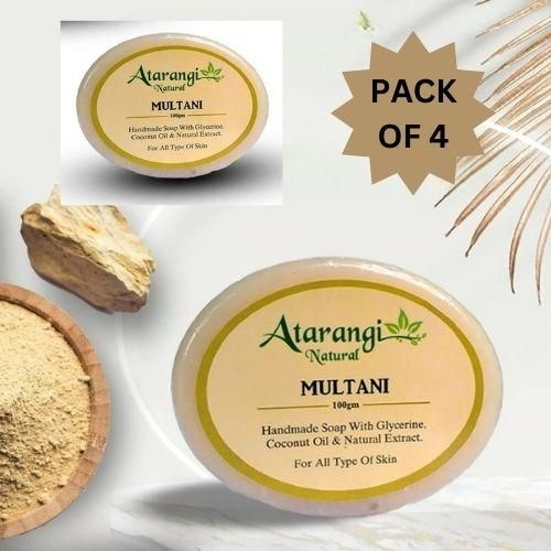 Atarangi Natural Multani Mitti handmade soap with Multani Mitti for remove pimple marks, 100 Gram