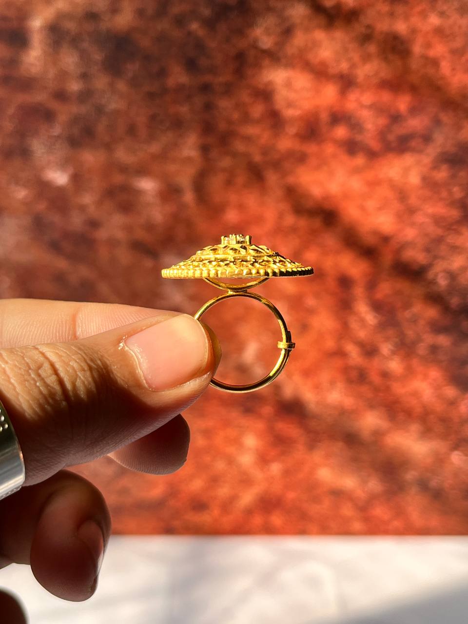 Golden Mandala Ring