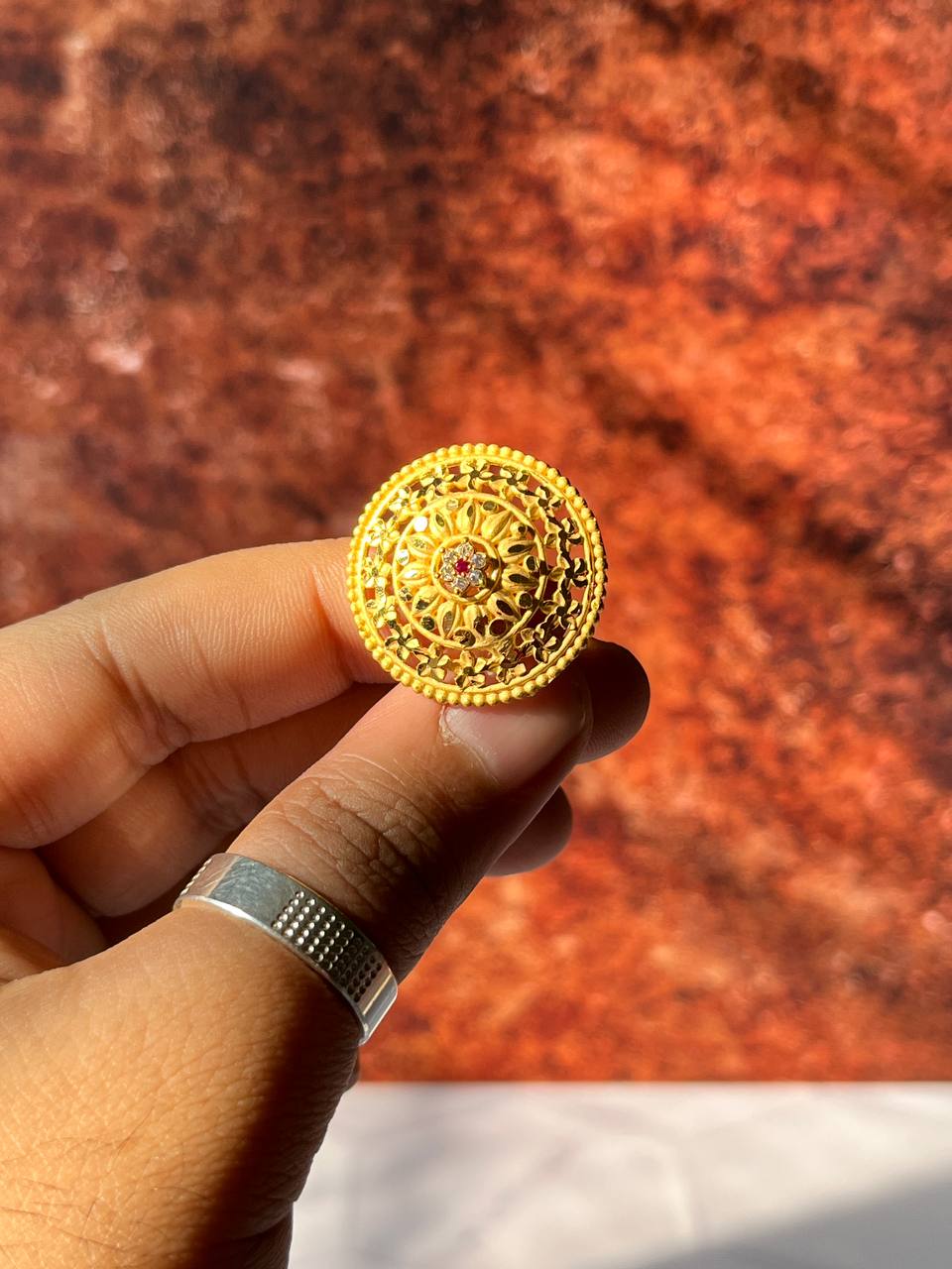 Golden Mandala Ring