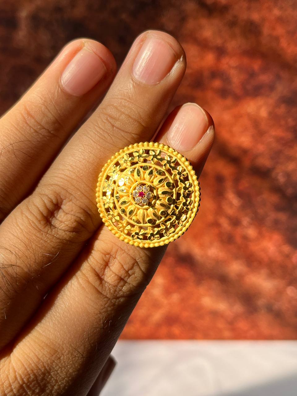 Golden Mandala Ring