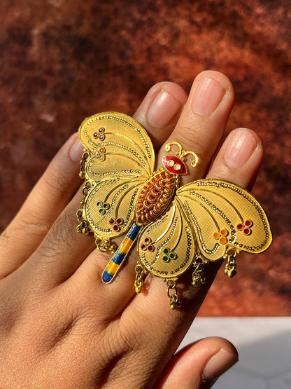 Golden Butterfly Ring