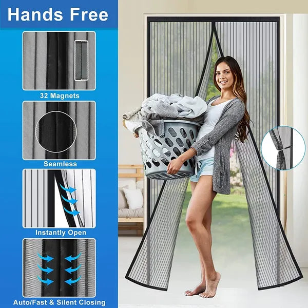 Mesh Screen Net Home Magnetic Anti Mosquito Door Curtains