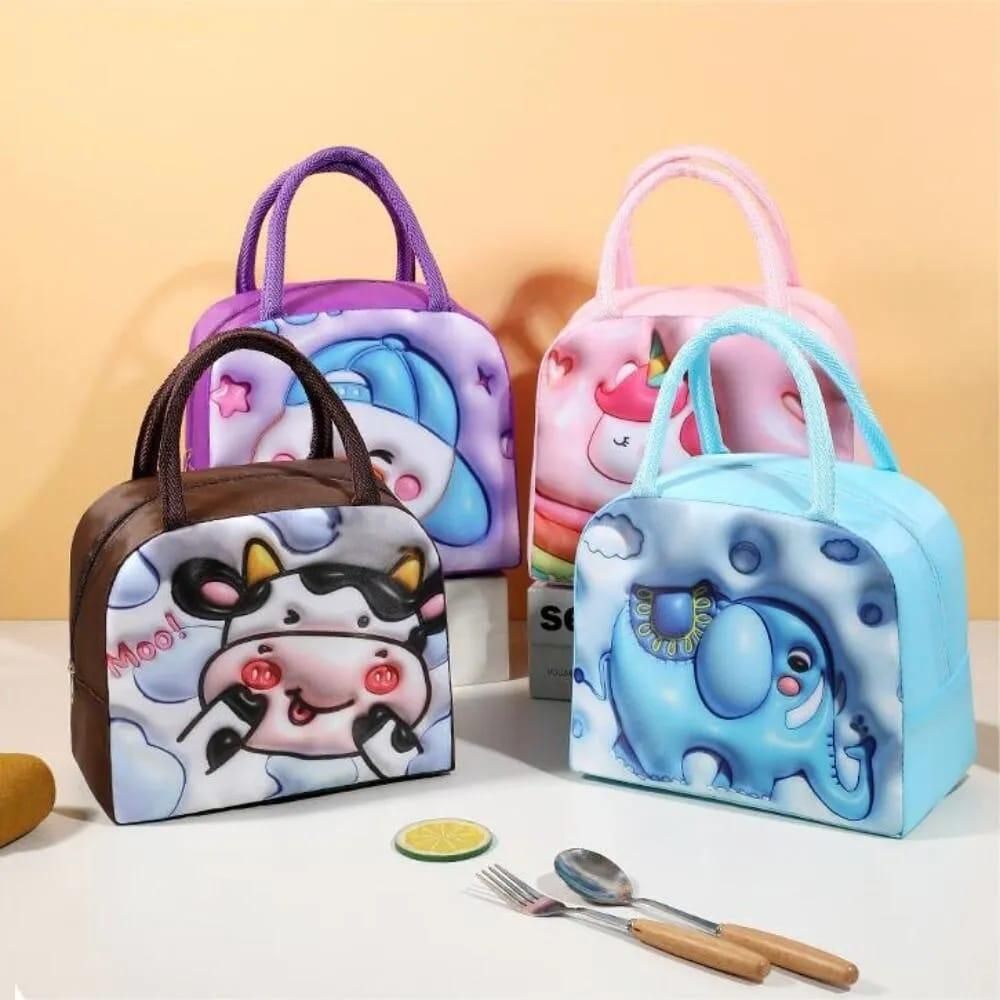 Children Cute Lunch Box Bag (Pack of 3)