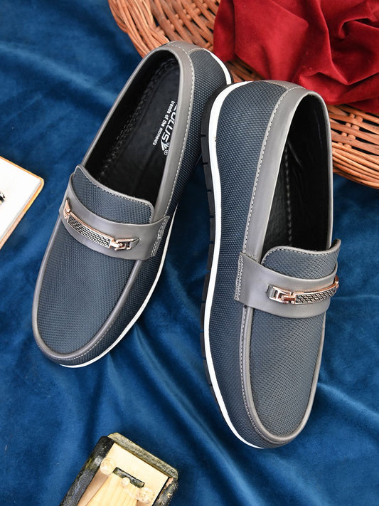 Royal Greyish-blue Jewel Studded Loafer