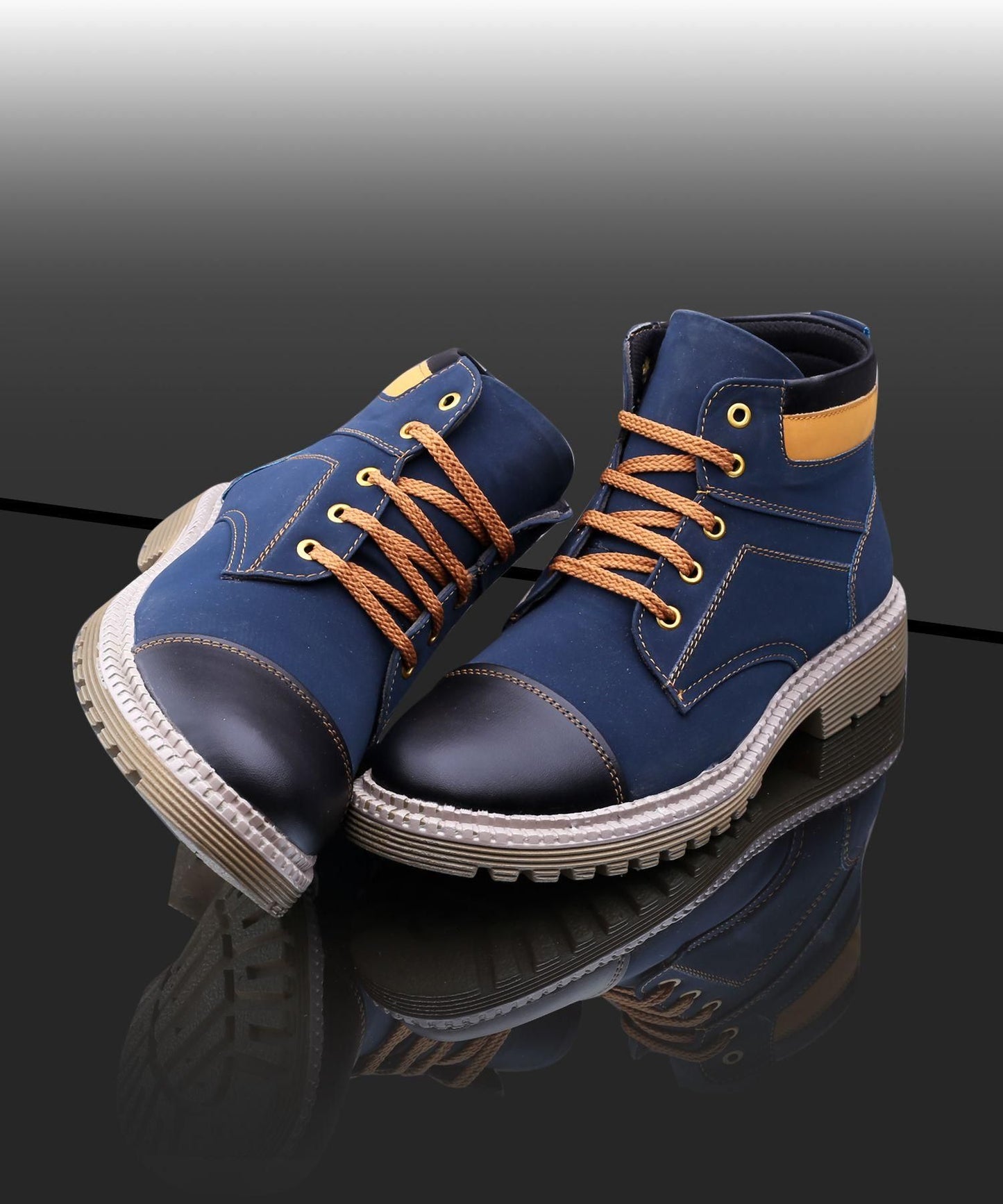 Stylish Denim Finish Boots