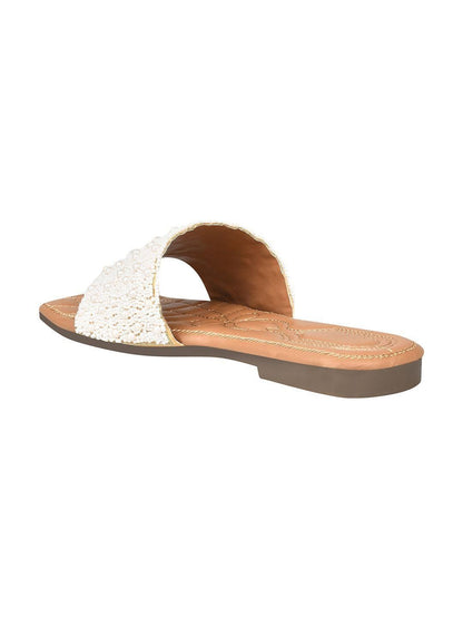 Pearl Studded Comfortable Flat Sandal