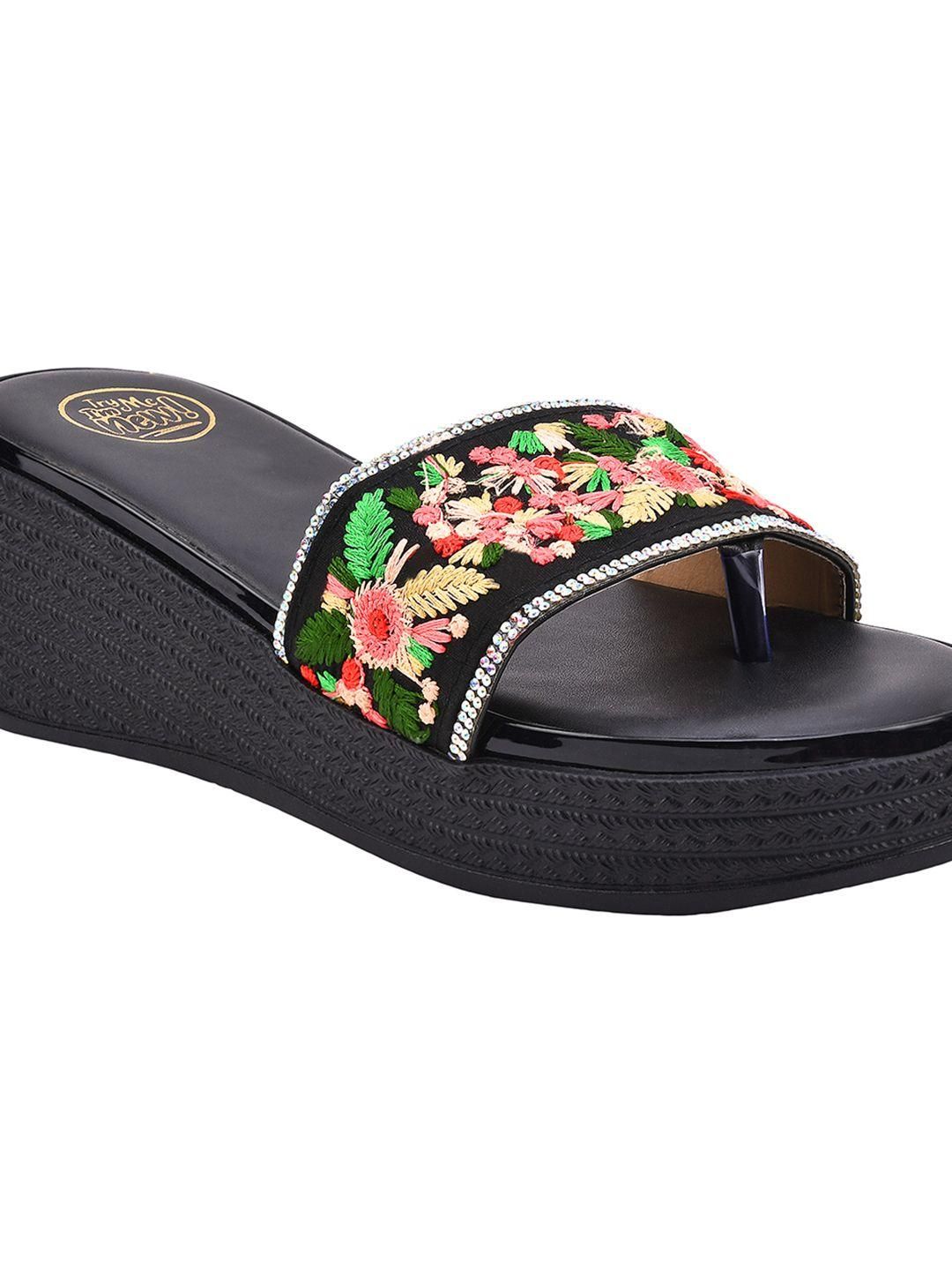 Stylish Multicolour Flora Heel Wedges