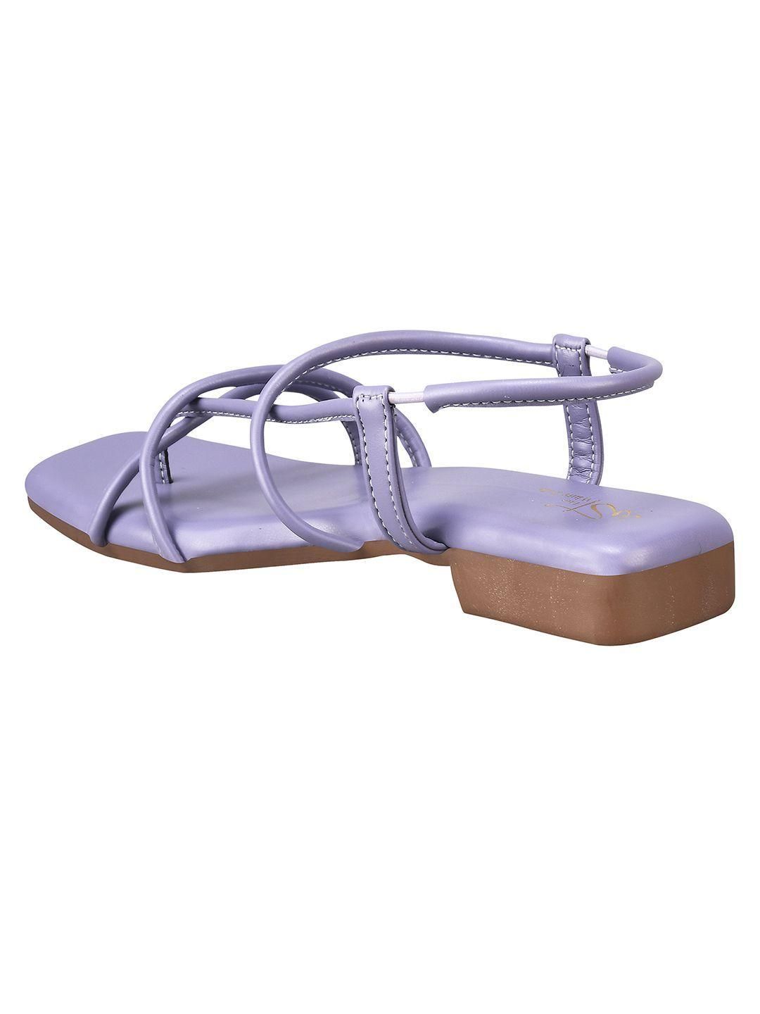 Strap Flat Sandal in Soft Cyber Grape