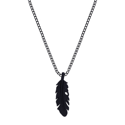 Fancy Stylish Leaf Shape Latest Designed Pendant For Women & Girls Black