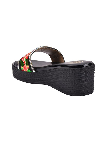 Stylish Multicolour Flora Heel Wedges