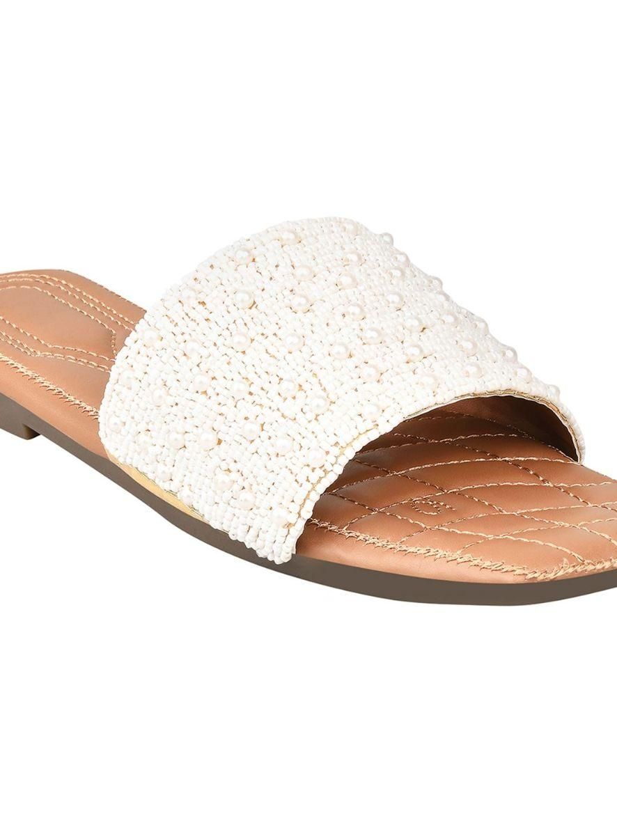 Pearl Studded Comfortable Flat Sandal