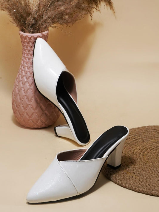 Stylish Block Heel Mules Sandal For Womens