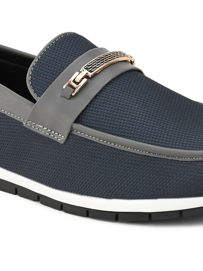 Royal Greyish-blue Jewel Studded Loafer