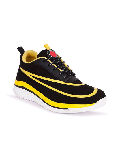 Men's Vibrant Yellow Casual Laceup Sports Shoes for Ultimate Comfort