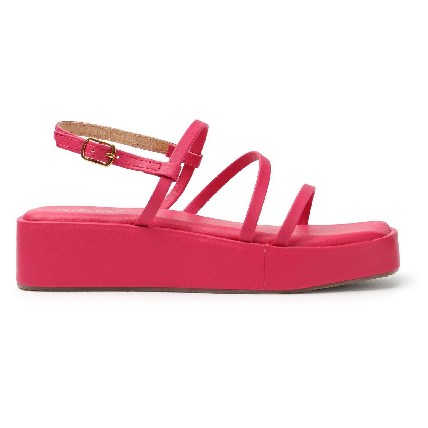 Kiravi Multi Strap Wedges- Pink