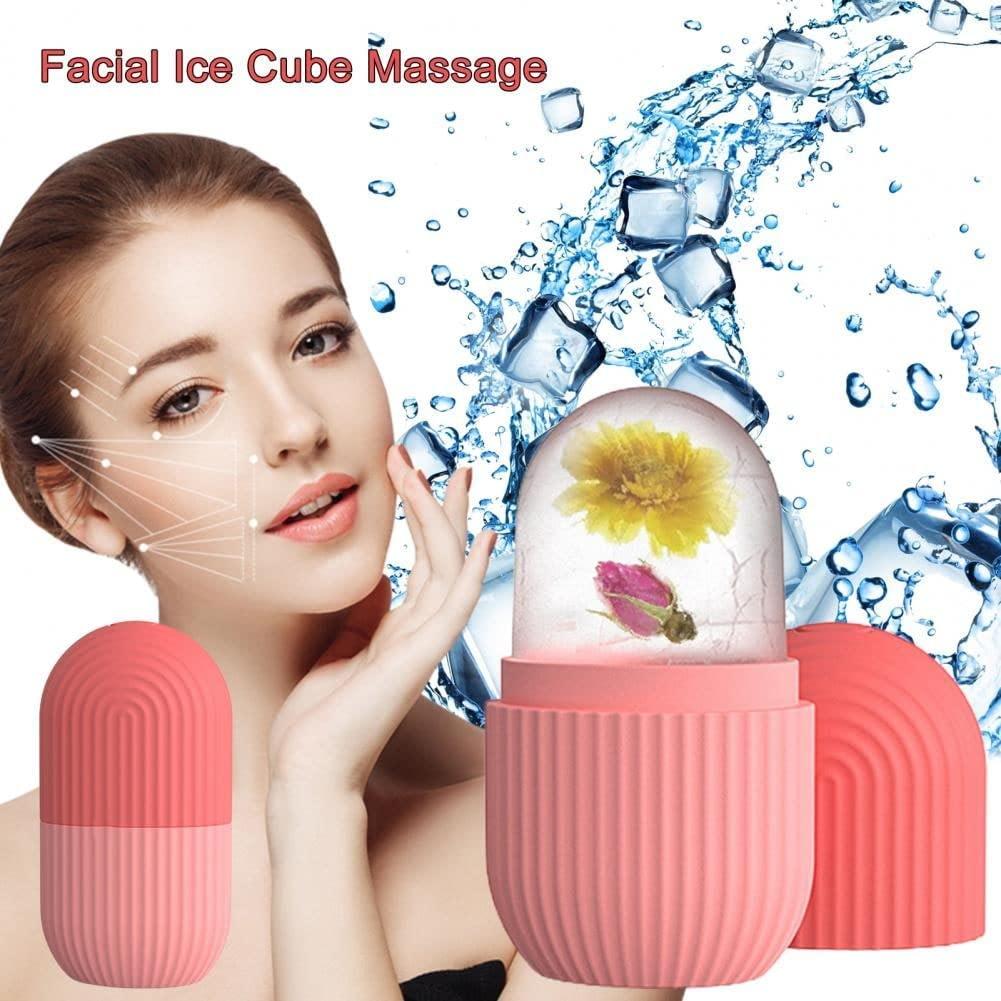 Ice Roller For Face Neck and Body For Puffy Eyes Easy to Use and Carry Unbreakable and Reusable Glowing and Clear Skin(Multicolor)