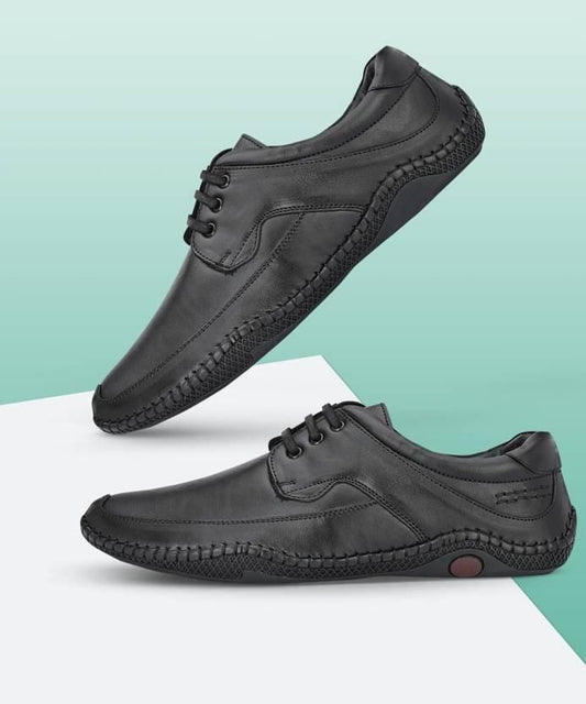 Roman Black Formal Shoes For Men