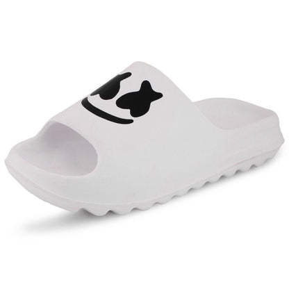 Slide in Style: Monex White Sliders for Men